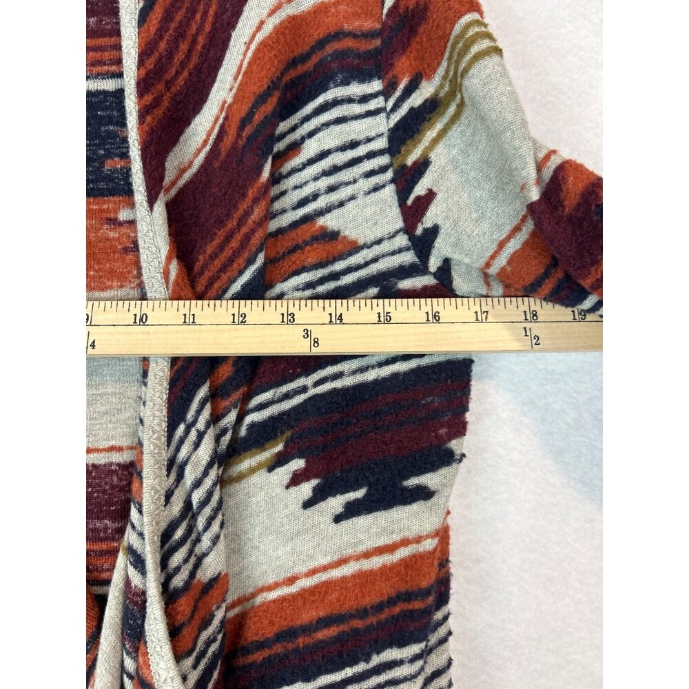 Lucky Brand Aztec Open Front Cardigan Womens XS Rust Brown - Picture 8 of 8